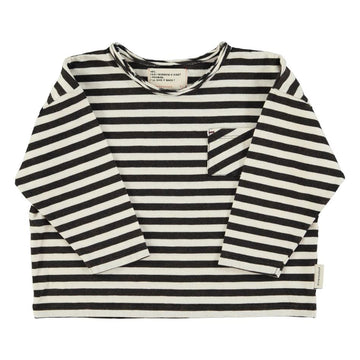 Longsleeve - Ecru & Black stripes